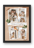 FrameYourMemories Customized Warm Boho Family Collage Frame – "Family is Everything" Photo Scrapbook Frame (12x8 Inch, 0.5 Inch Breadth)