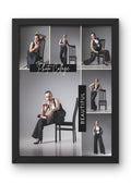 FrameYourMemories Customized 6-Photo Studio Collage Frame – Modern Fashion & Portrait Photo Grid (12x8 Inch, 0.5 Inch Breadth)